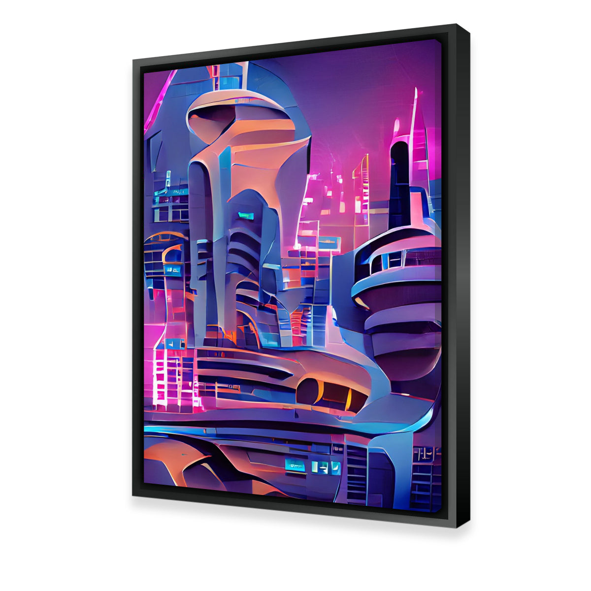 Stunning Futuristic City Wall Art by Gabriel Ritcey