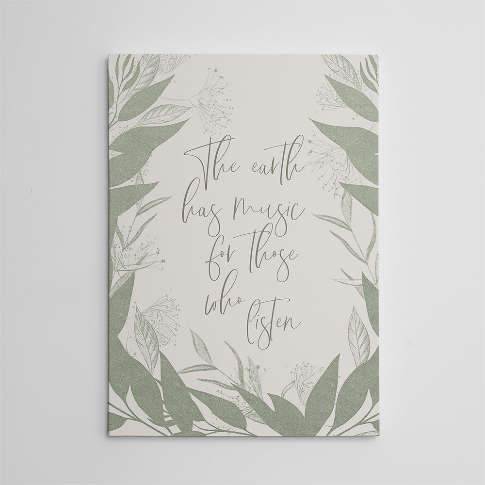 Inspiring 'The Earth Has Music for Those Who Listen' Wall Art by Melanie Viola