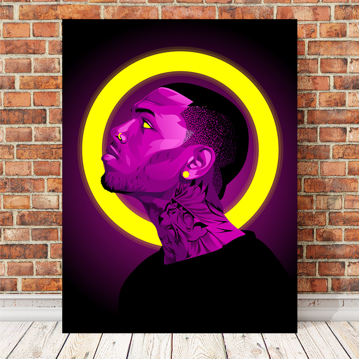 Stunning Chris Brown Wall Art by Tovu Yovi