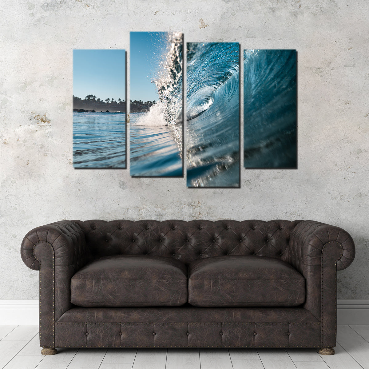 Stunning Blue Wave Wall Art by Lucas Moore