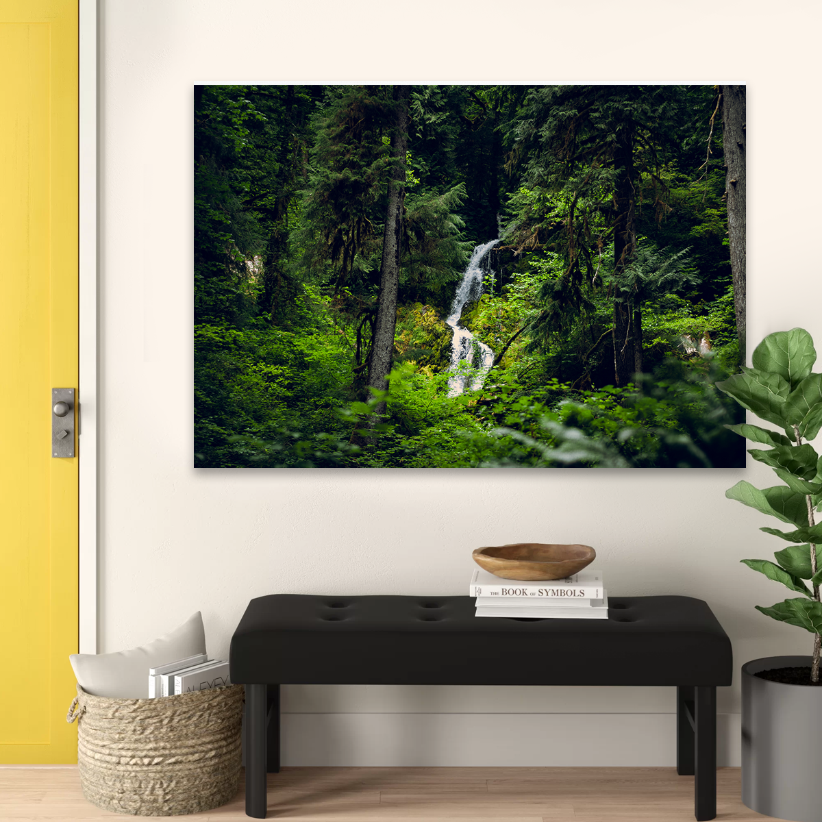 Exquisite Rainforest Waterfall Wall Art by Kyle Sherry