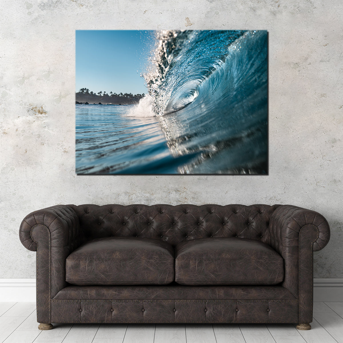 Stunning Blue Wave Wall Art by Lucas Moore