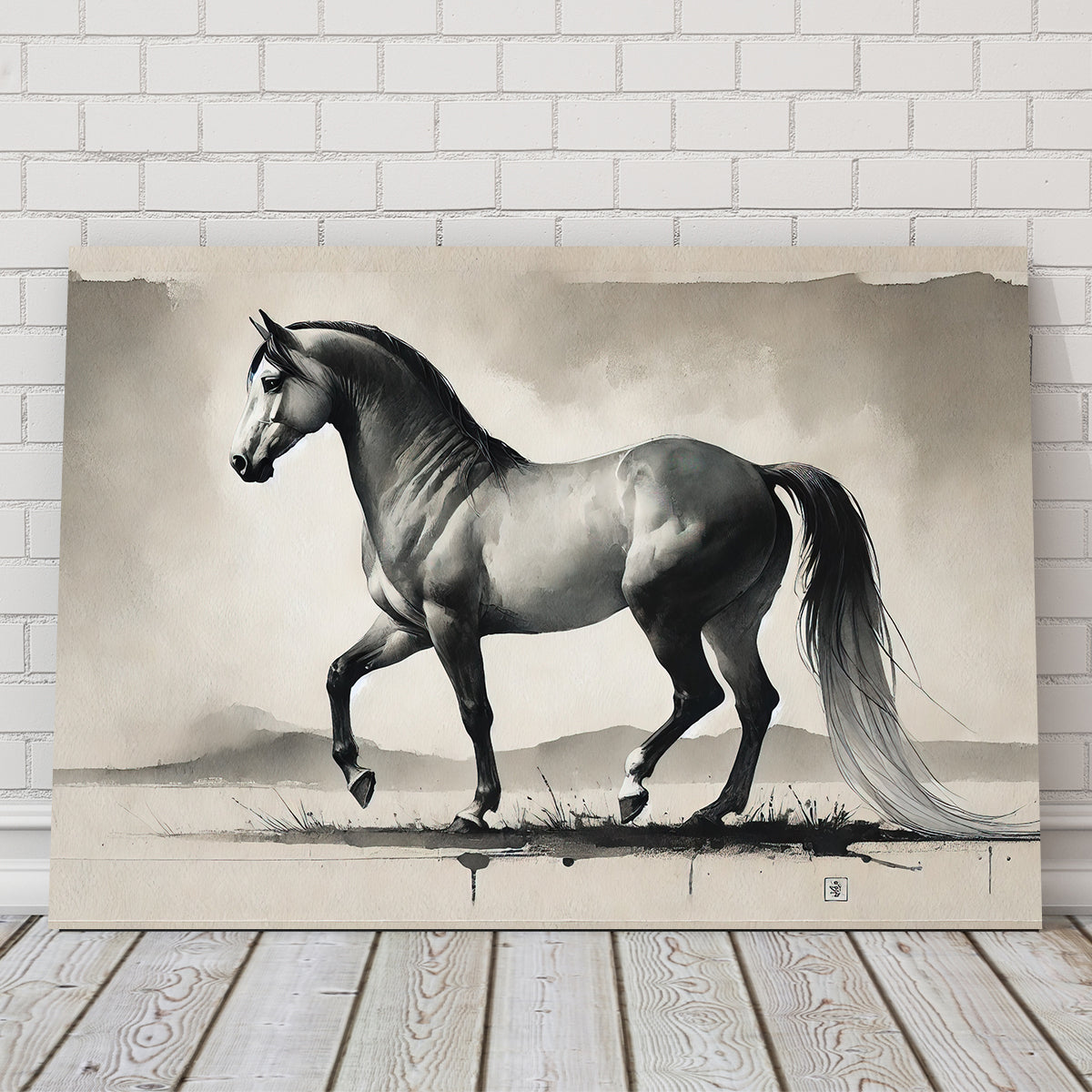Exquisite Ink Wash Horse Wall Art for Stunning Home Decor