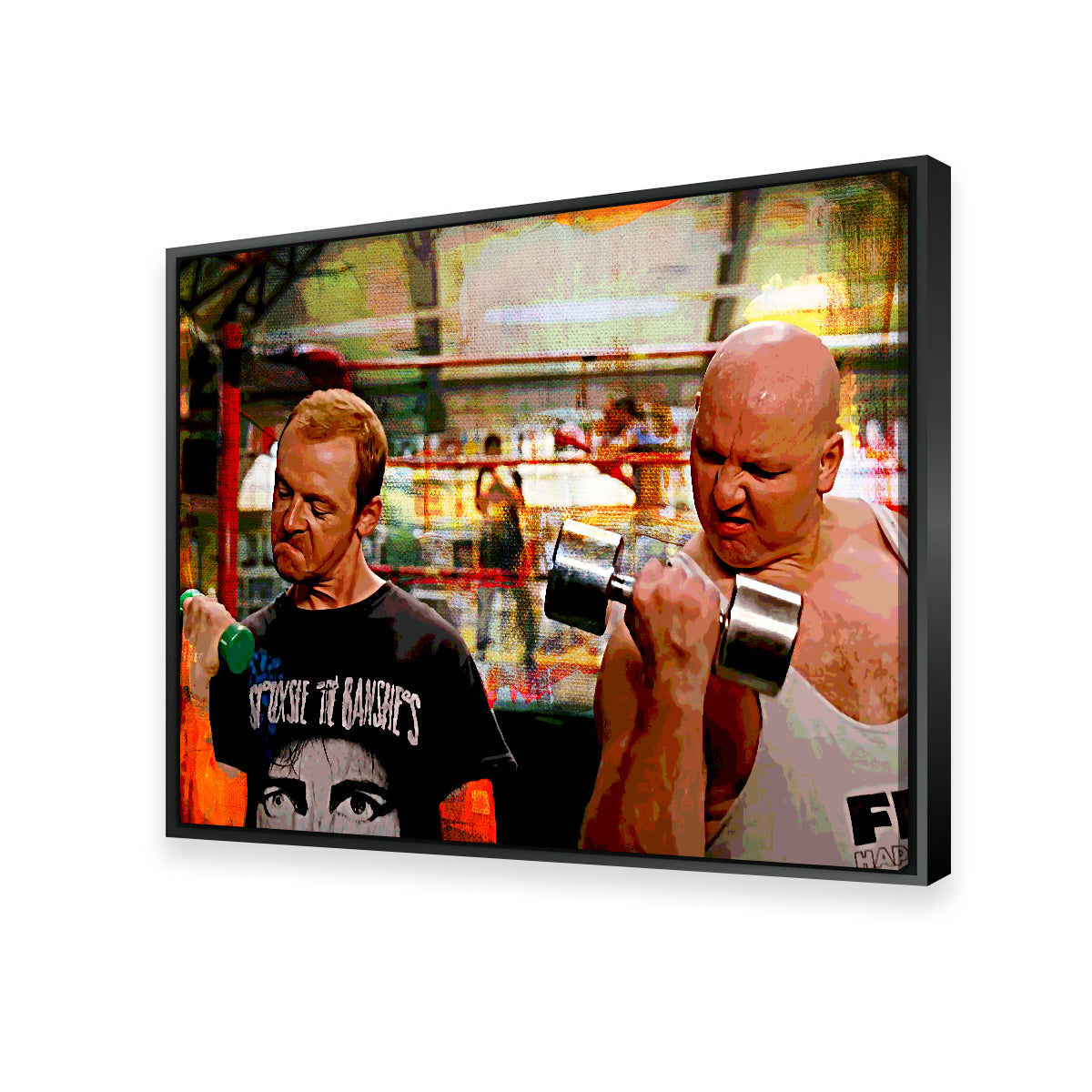 Run Fatboy Run Stylish Dumbbells Wall Art for Fitness Enthusiasts