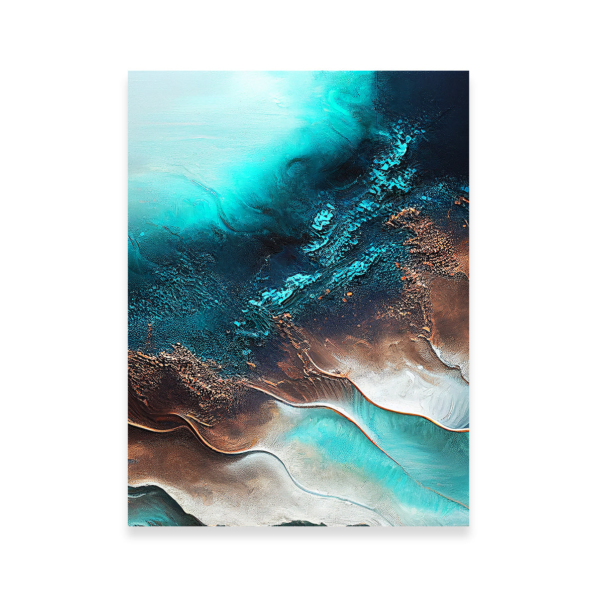 Stunning Coastal Abstract Series 5 Wall Art by Jennifer Hotai