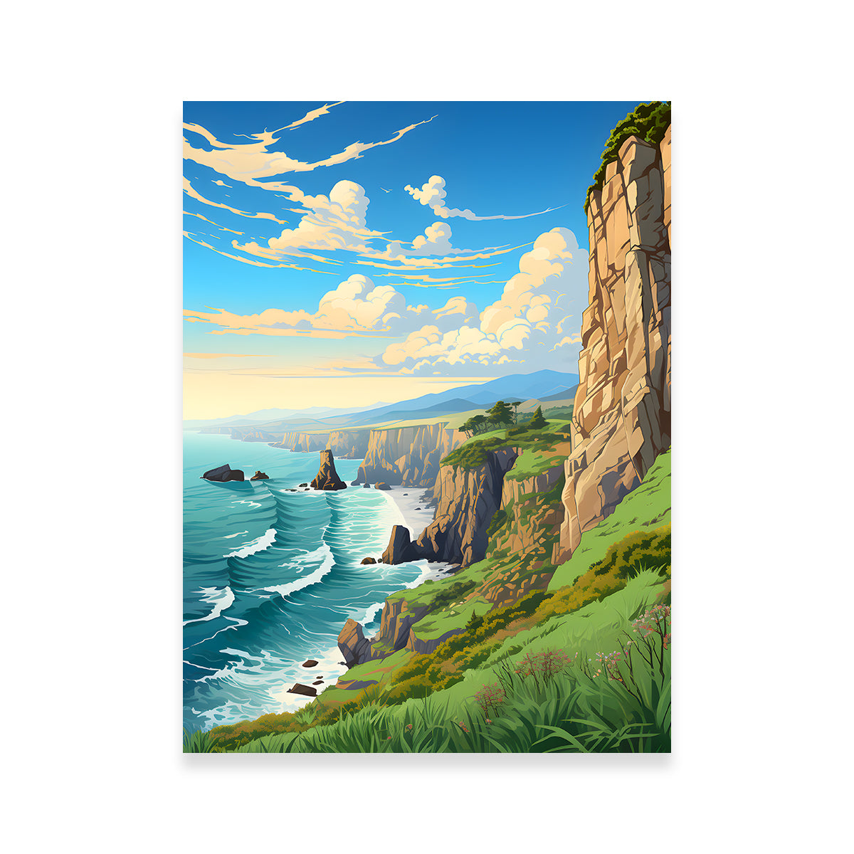 Stunning Ireland - Cliffs of Moher Wall Art by Valth Graphics