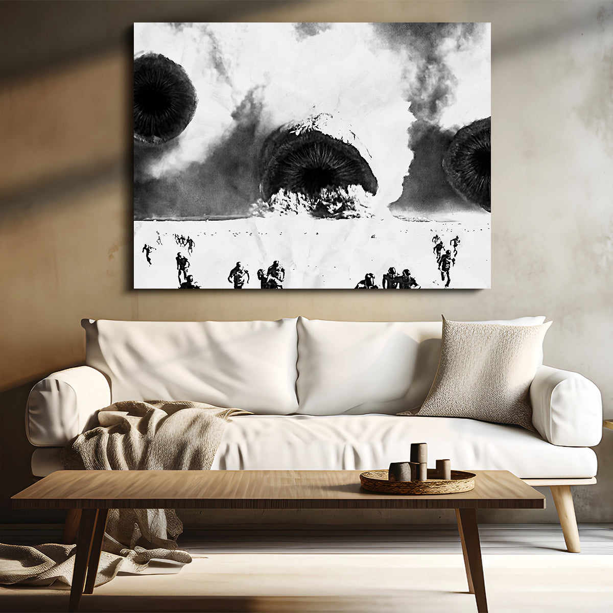 Stunning Dune Grayscale Sandworms Wall Art for Your Home Decor