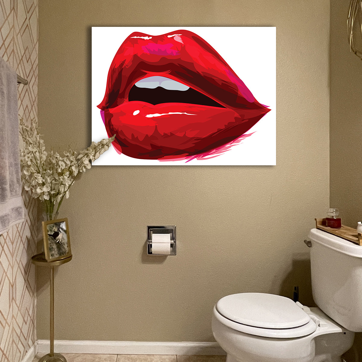 Stunning Red Lips Wall Art