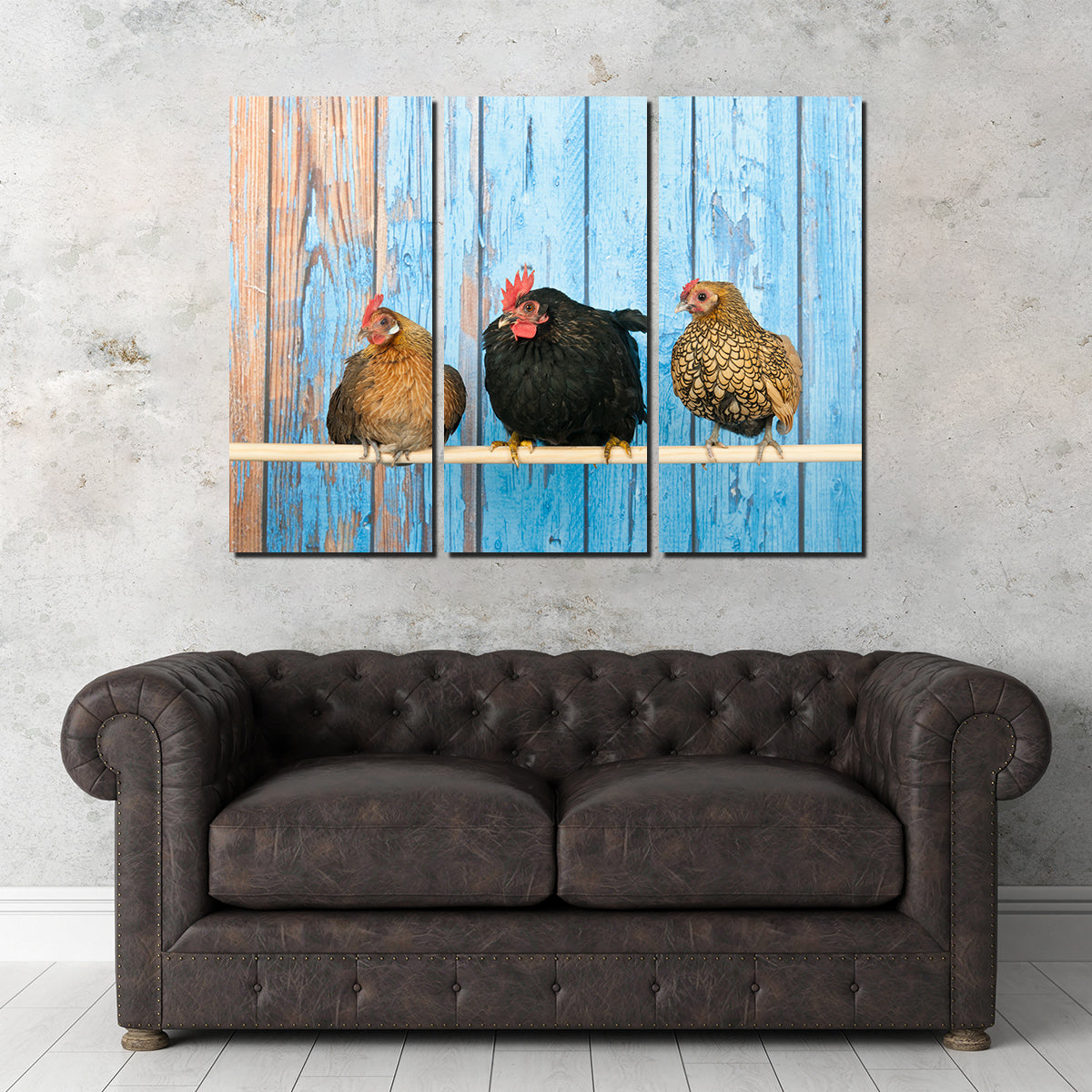 Exquisite Chickens in Henhouse Wall Art for Home Decor