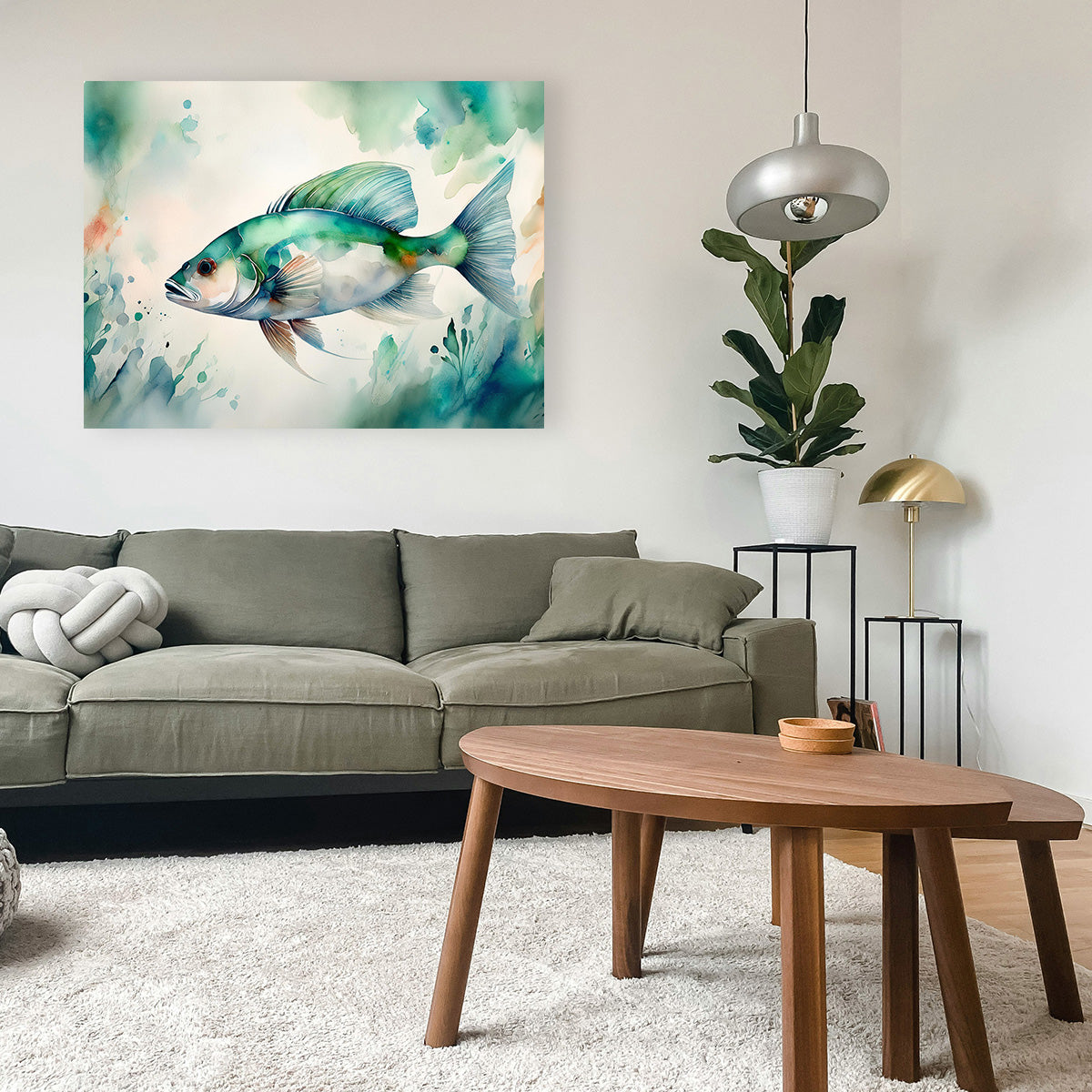 Exquisite Salt Water Fish Painting Wall Art for Stunning Home Decor