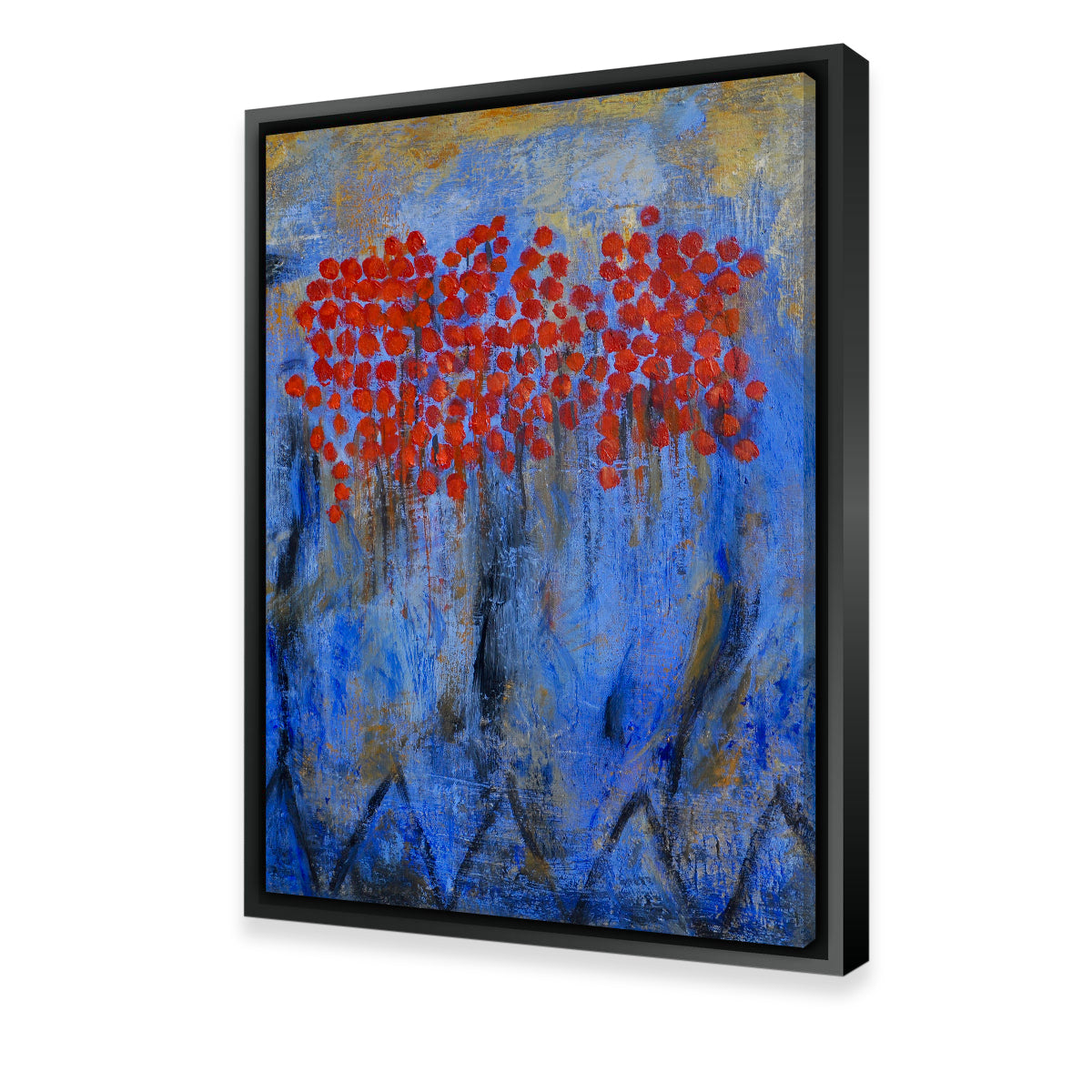 Stunning Red Flowers Wall Art by Peggy Hinaekian