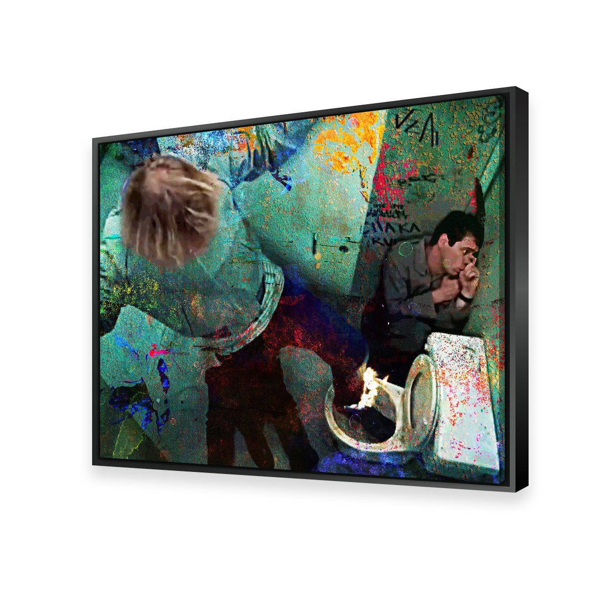 Dumb & Dumber Bathroom Stall - High - Quality Hand - Built Canvas Print