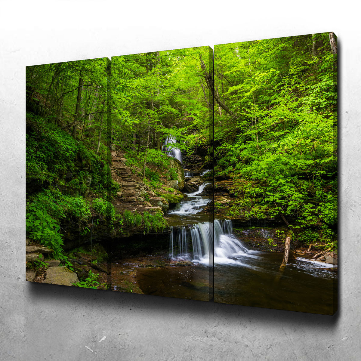 Stunning Ricketts Glen State Park Wall Art - Museum Quality Canvas on Sustainable Pine Frames