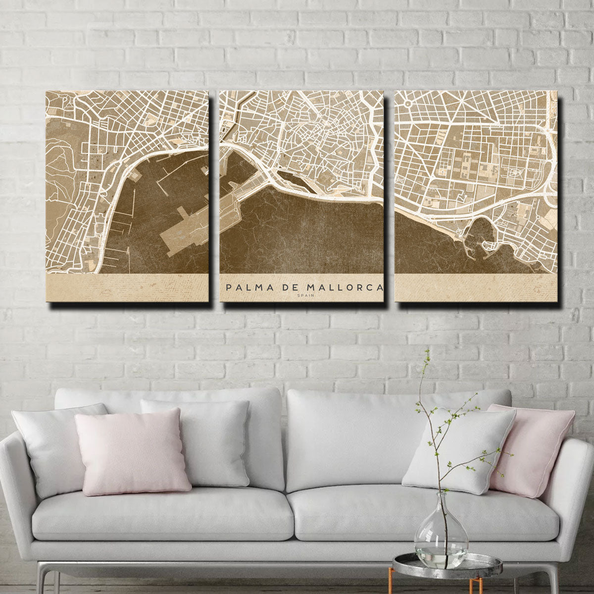 Exquisite Palma De Mallorca Map Wall Art by Blursbyai