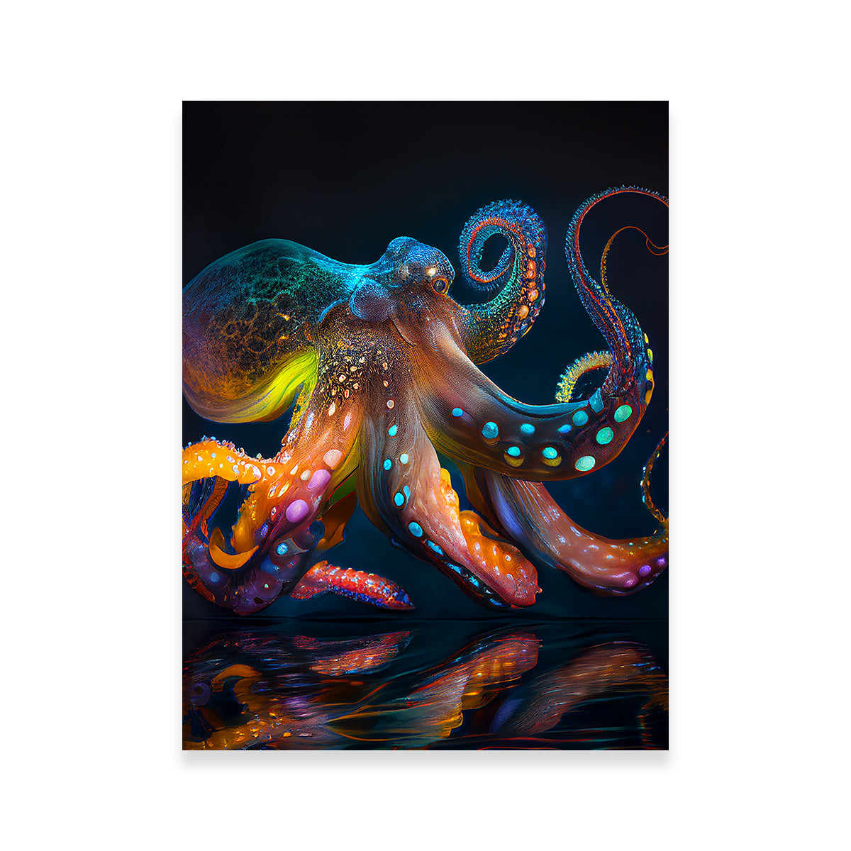 Eye - Catching Glowing Octopus Wall Art for Home Decor