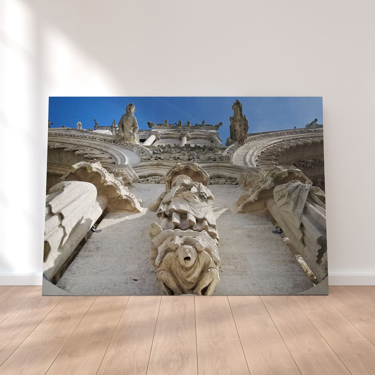 Exquisite Reims Cathedral Gargoyles Wall Art by David Campbell