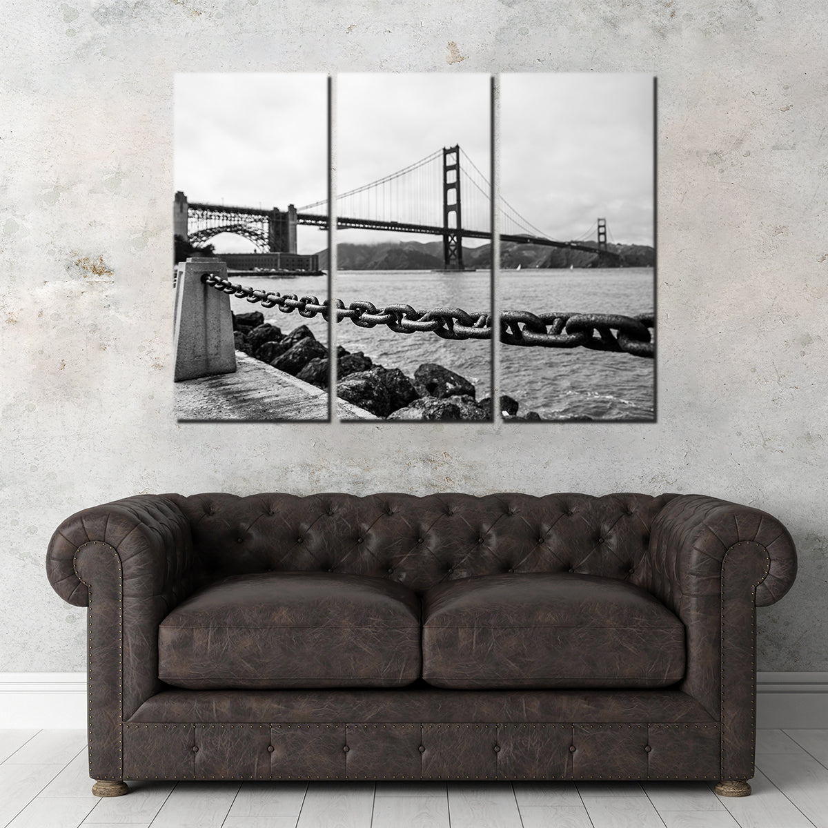 Stunning Golden Gate Chain Wall Art for Home Decor