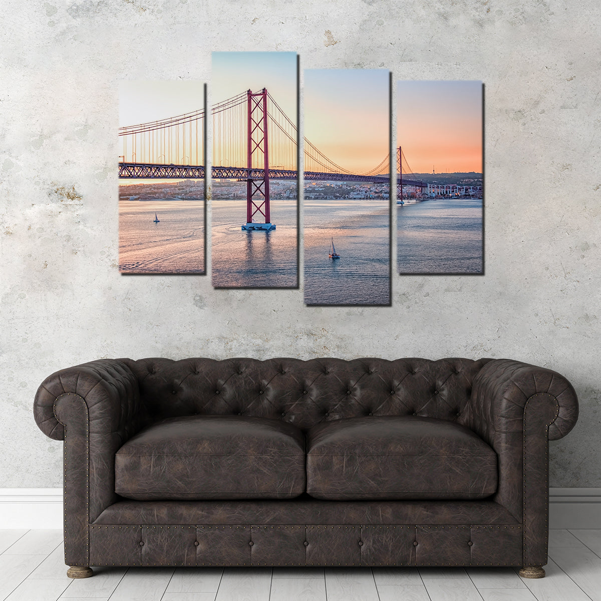 Stunning 25 de Abril Bridge Wall Art - Museum Quality Canvas Print