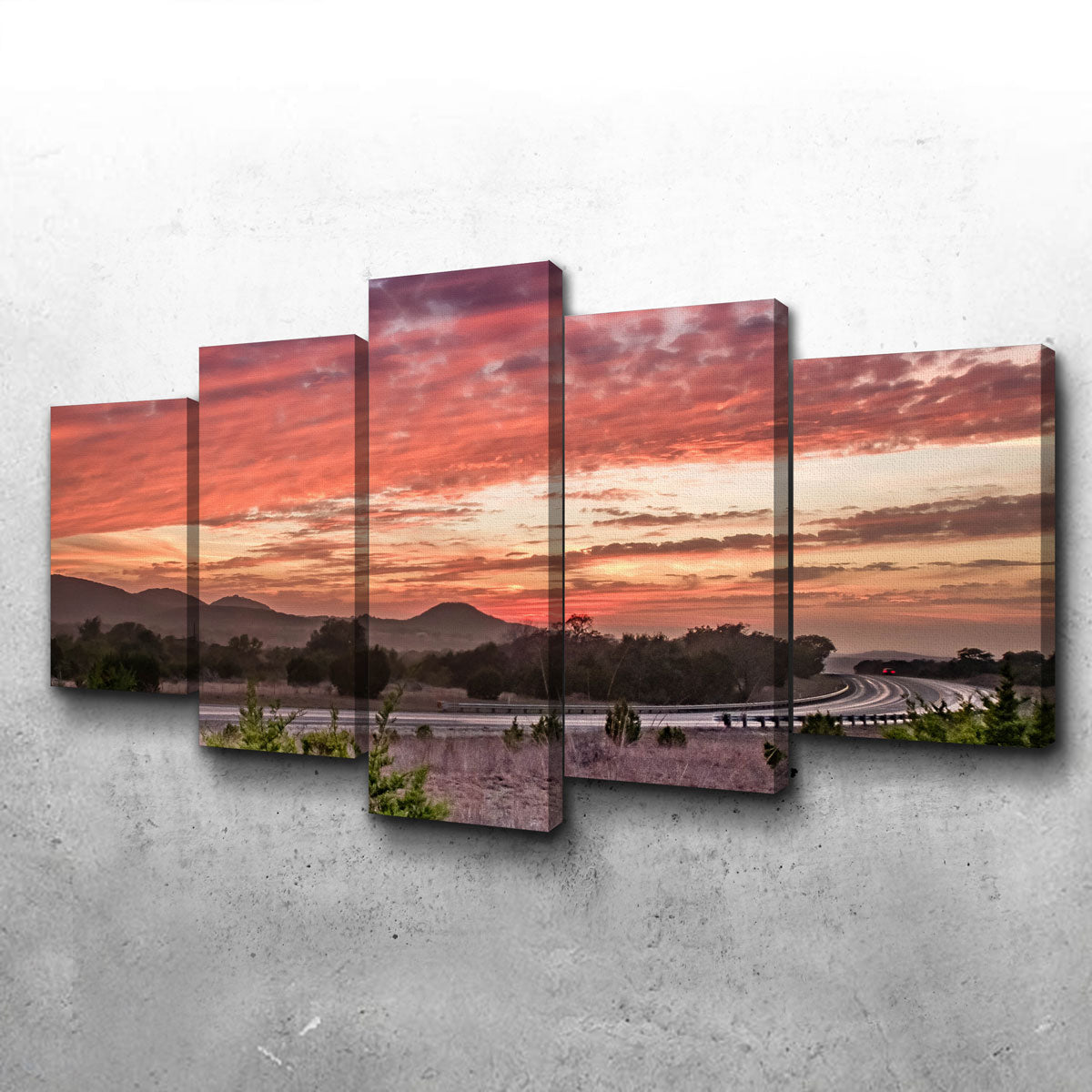 Gorgeous Texas Hill Country Sunset Wall Art for Stunning Home Decor