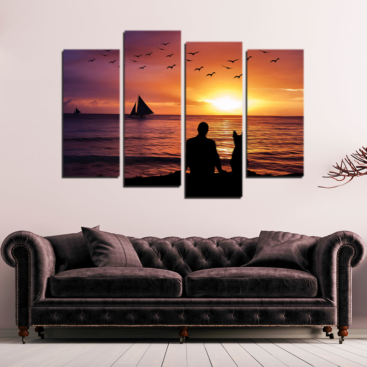 Stunning Friendship Sunset Wall Art by George Sorin