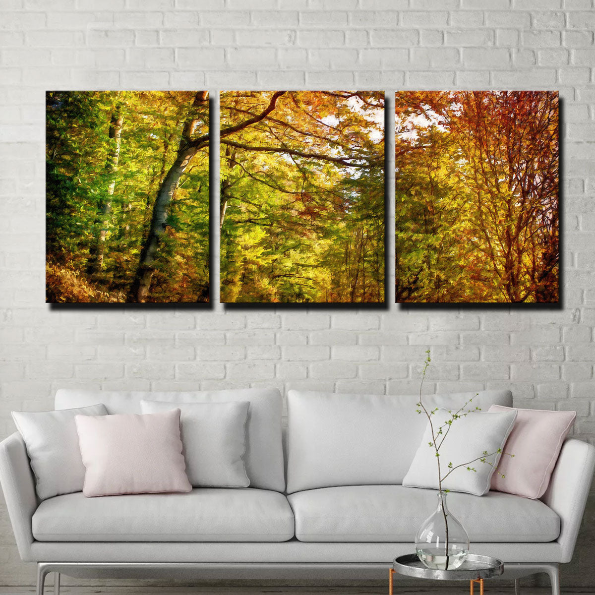 Autumn Leaves Pathway Wall Art by Denise Dundon - Stunning Decor for Your Space