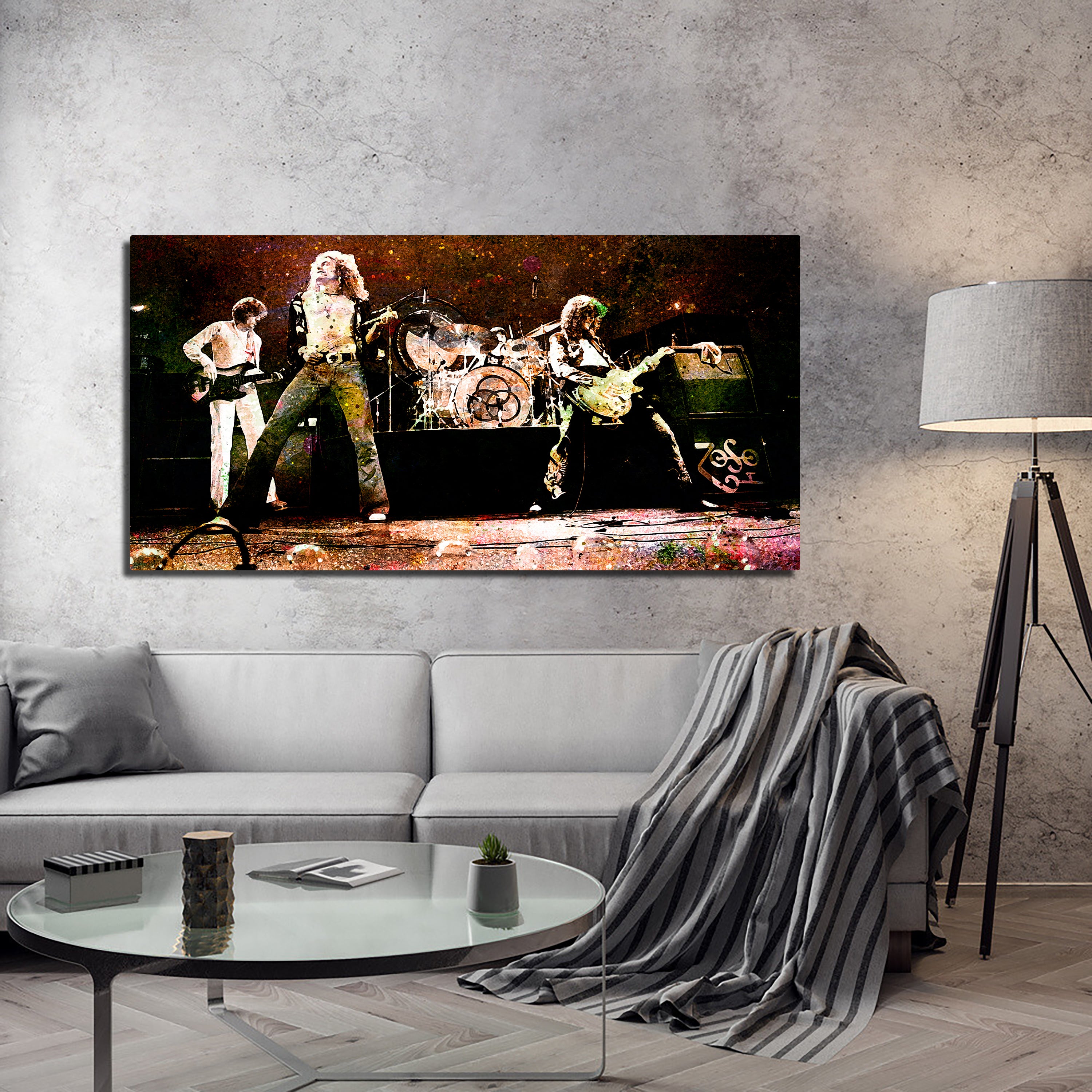 Stunning Live Led Zeppelin Panoramic Wall Art for Home Decor