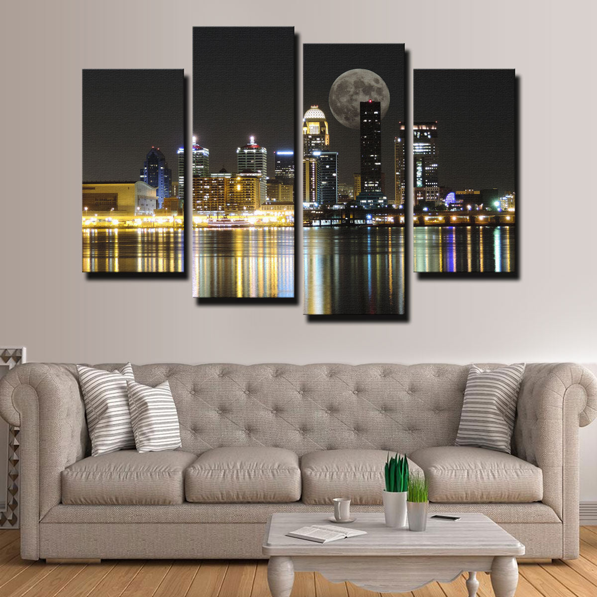 Stunning Louisville Skyline Wall Art with Sustainable Frames