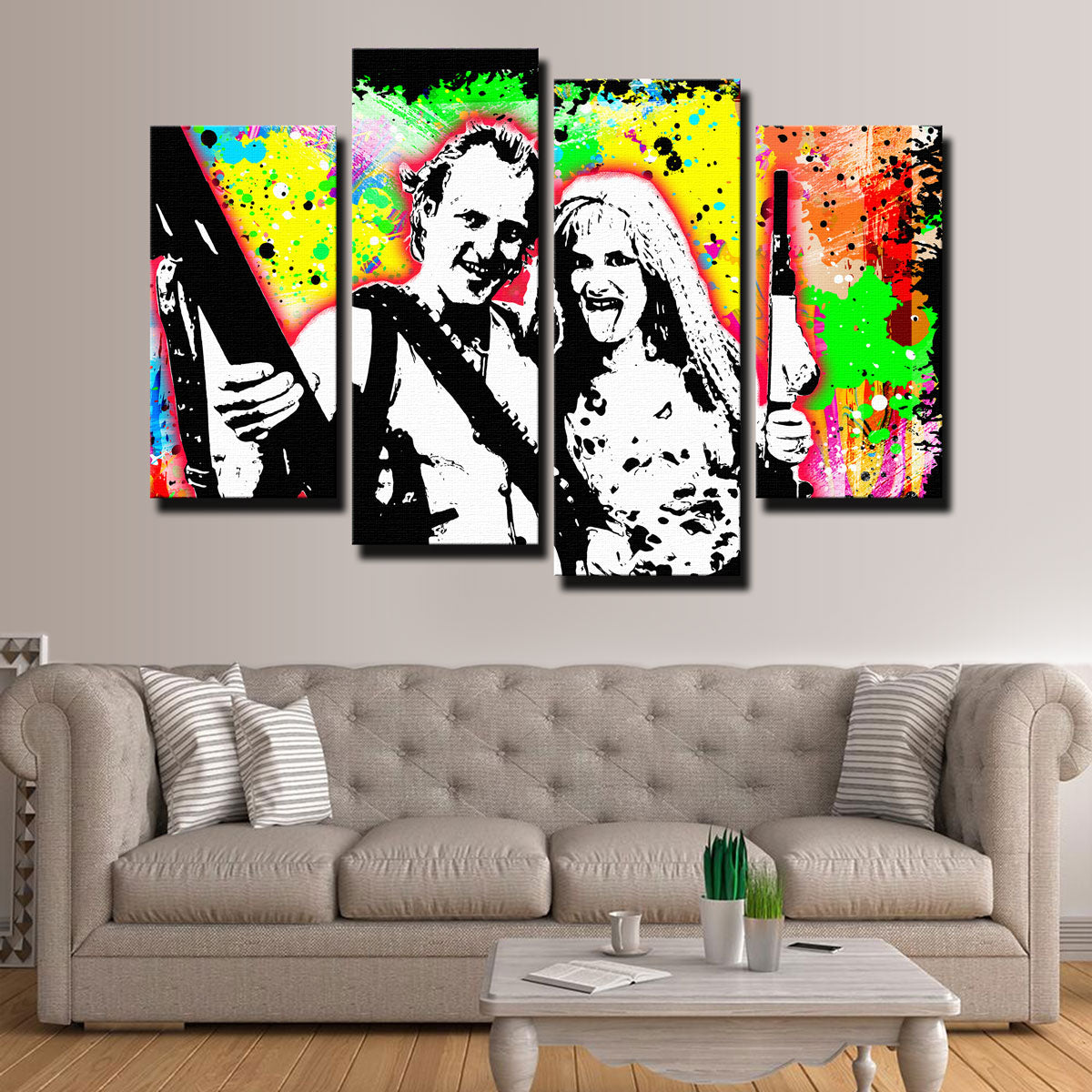 Unique Abstract Natural Born Killers Wall Art for Stunning Home Decor