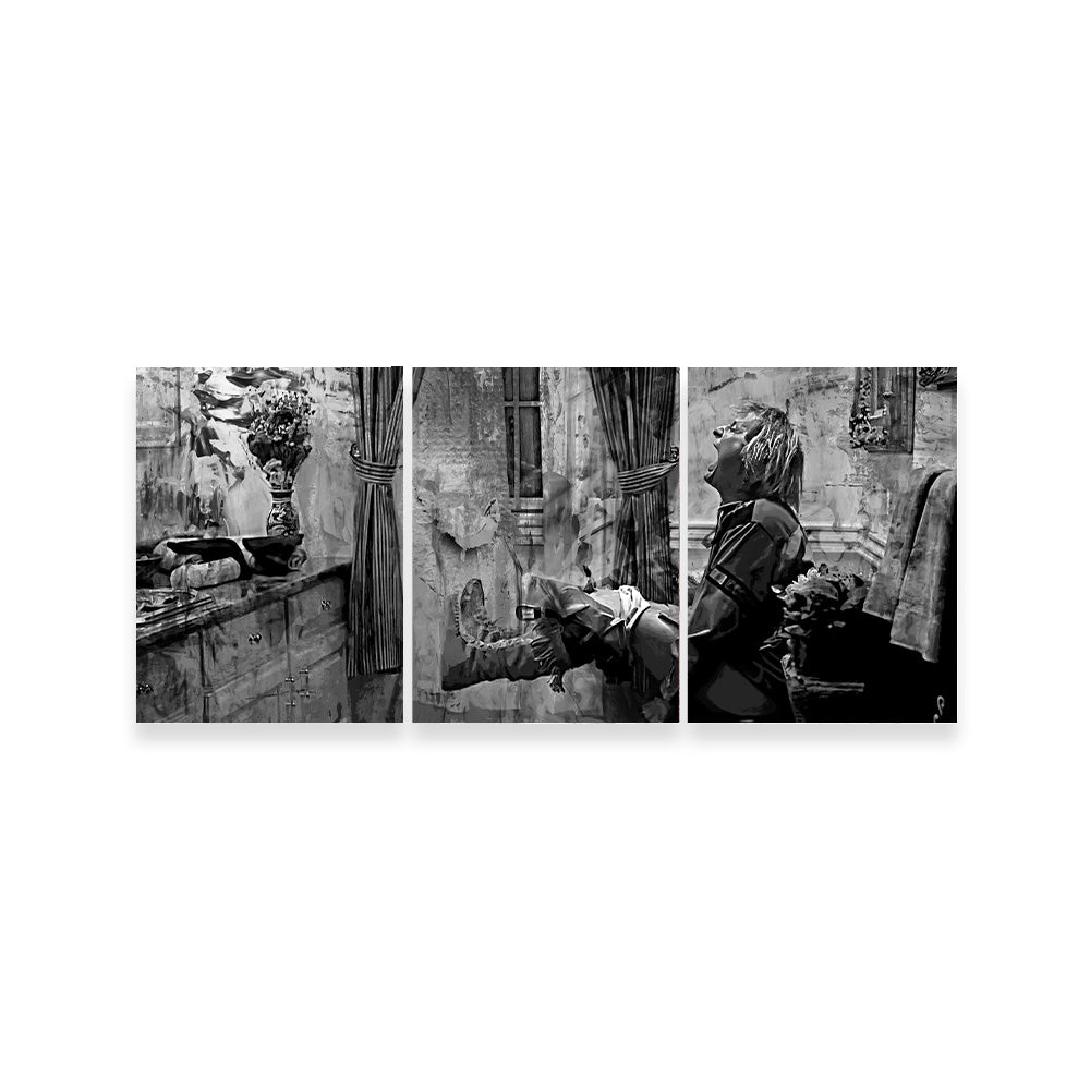 Eye - catching Dumb & Dumber Grayscale Bathroom Decor Wall Art