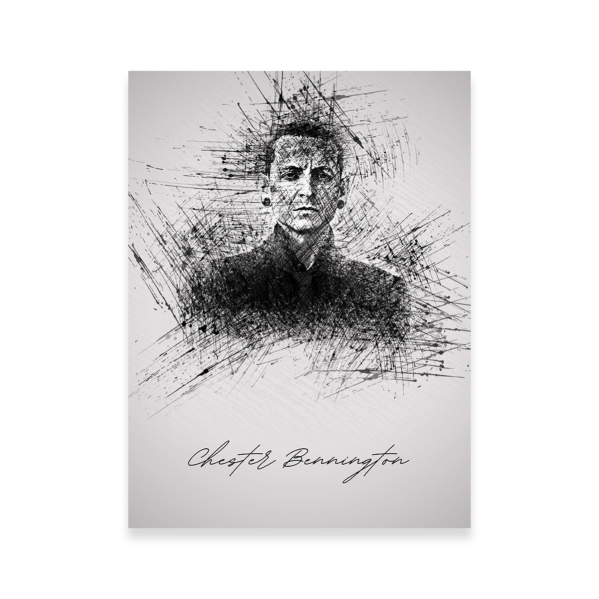 Chester Bennington Stunning Sketch Wall Art for Home Decor