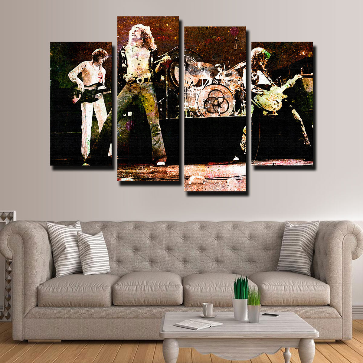 Stunning Live Led Zeppelin Wall Art - Museum-Quality Canvas Print