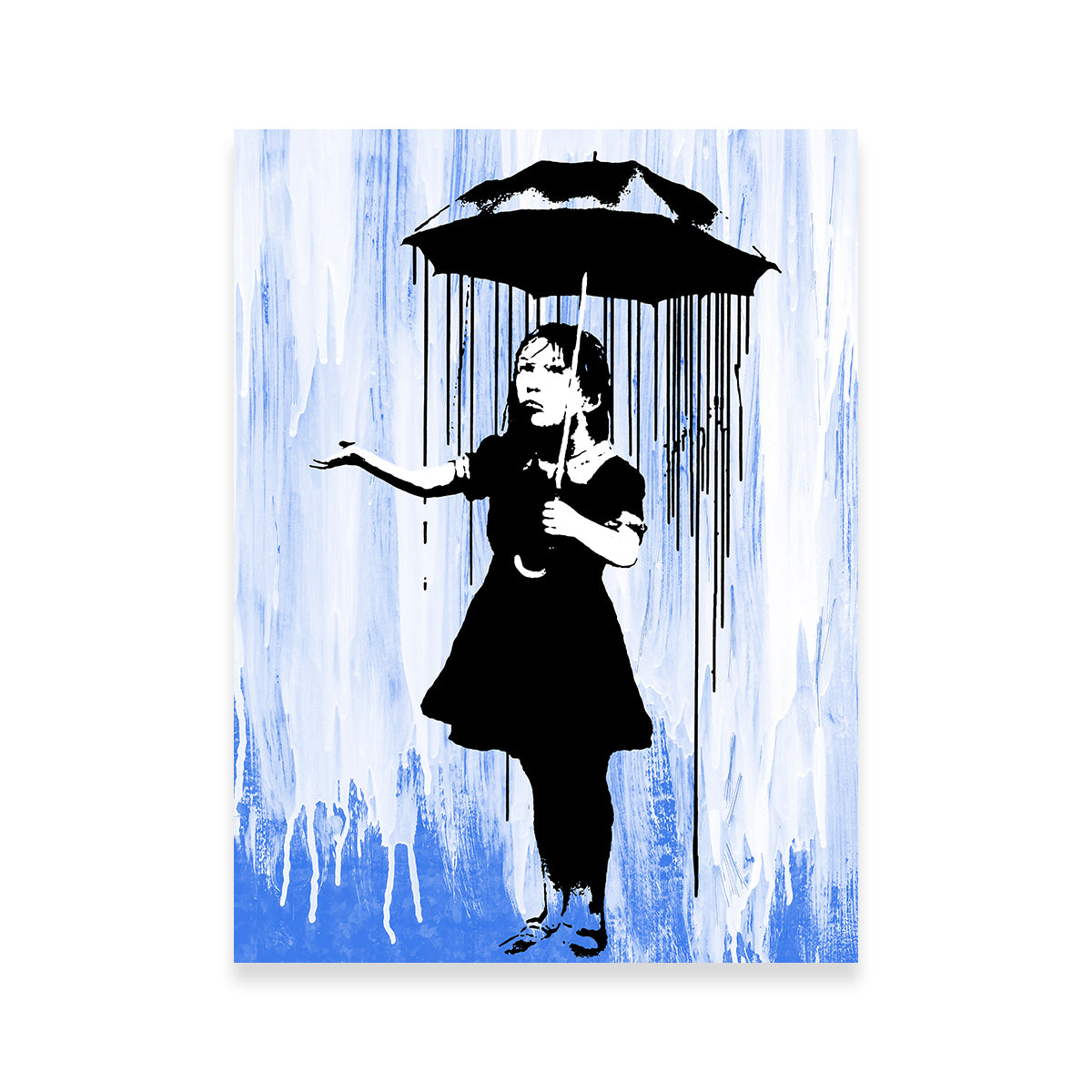 Enchanting Rain Girl Wall Art by Stephen Chambers