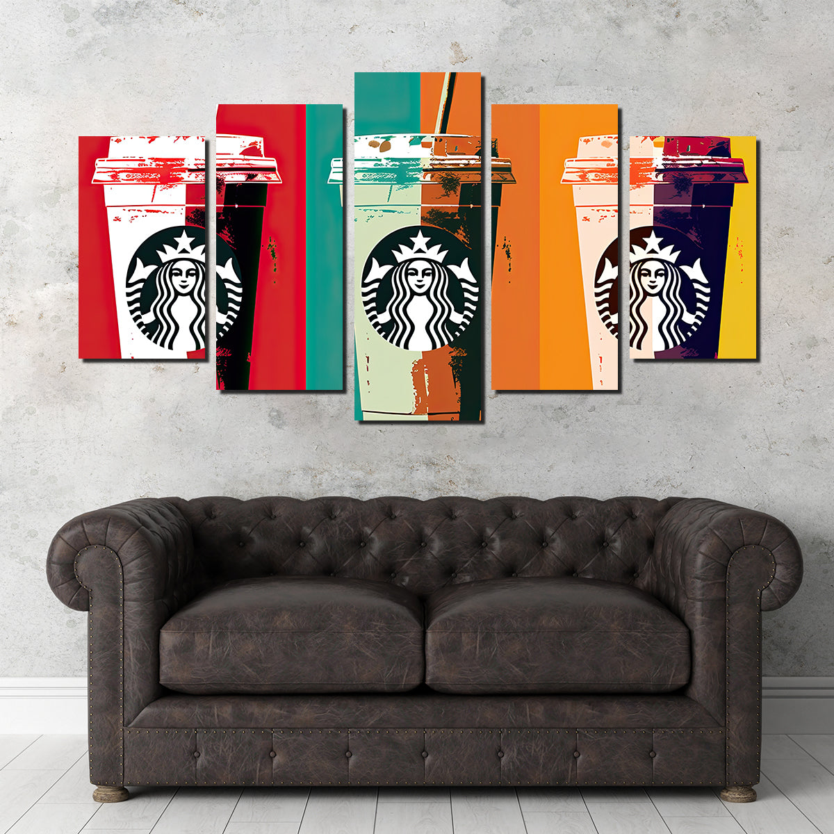 Stunning Starbucks Warhol Inspired Wall Art by Ralph & Laura Design
