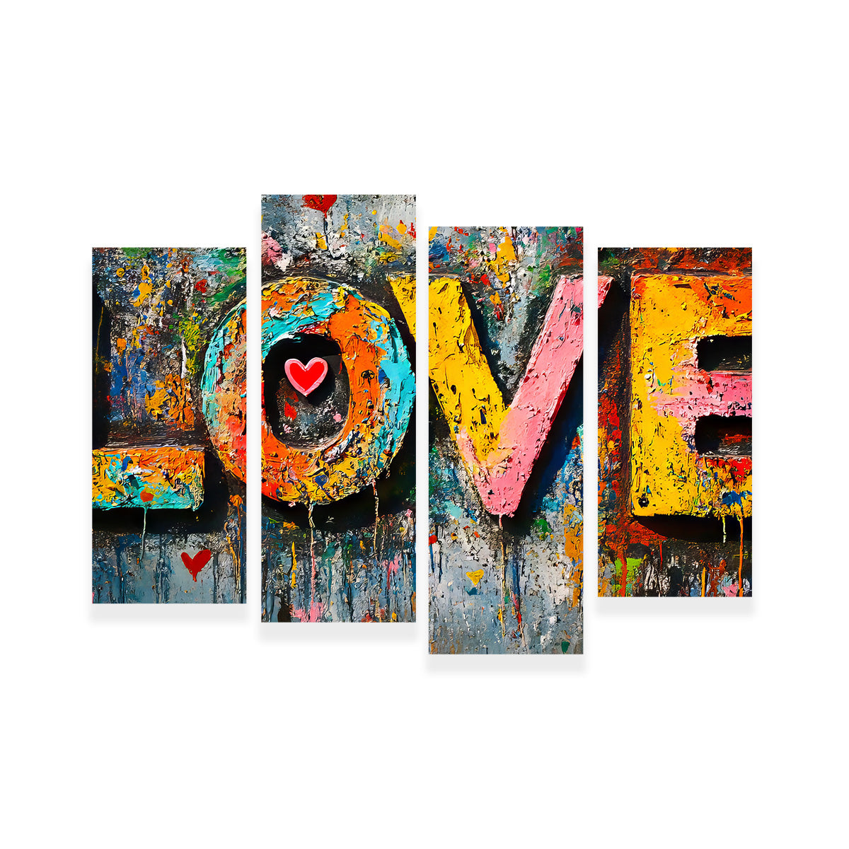 Enchanting Love Graffiti Wall Art for Stunning Decor