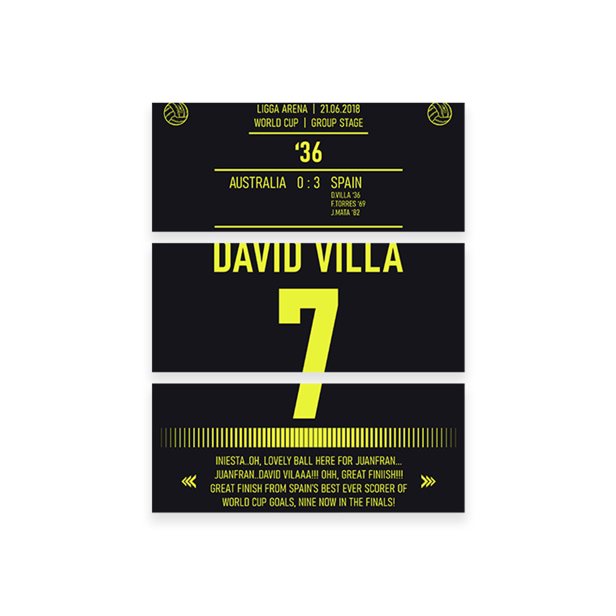 David Villa - Premium Handmade Canvas Print by George Sorin