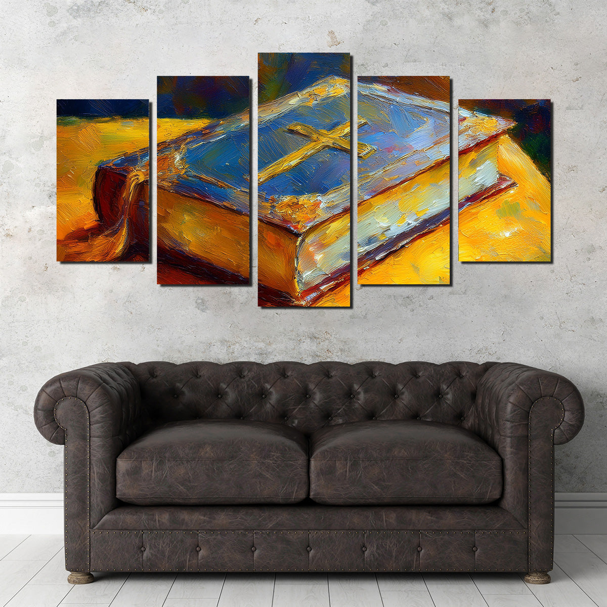 Exquisite The Bible Wall Art with Sustainable Wood Frame