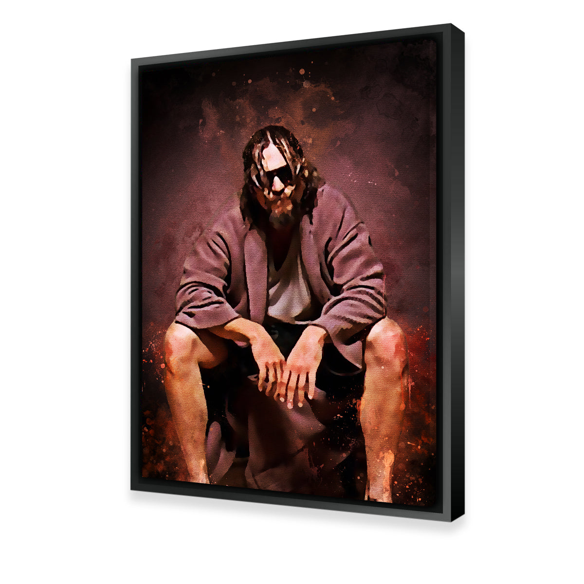 The Dude Toilet Wall Art - Stunning Kiln - Dried Pine Wood Framed Canvas