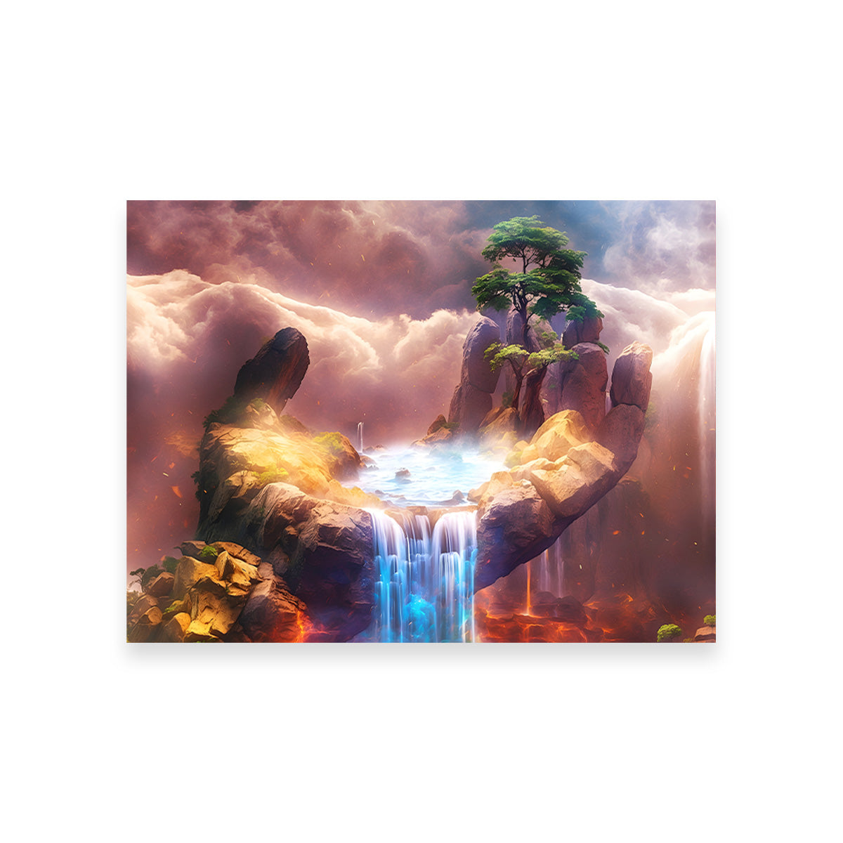 The Exquisite Artistry of Nature's Hand - Sustainable Kiln - Dried Pine Wood Framed Canvas Prints