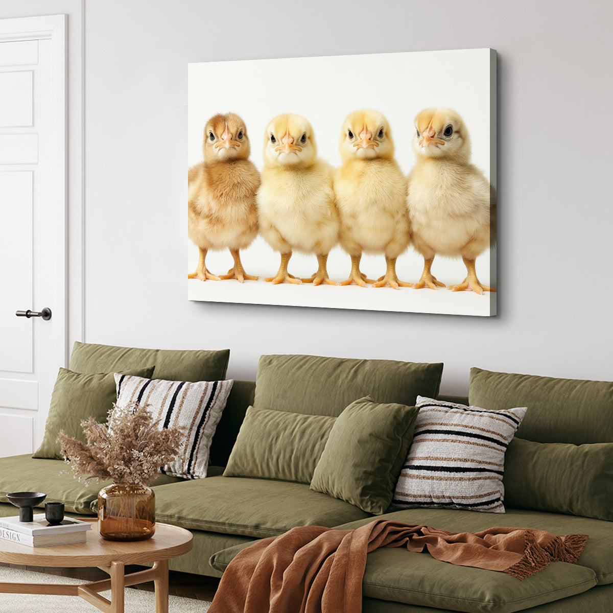 Adorable Four Baby Chickens Wall Art for Your Home Decor