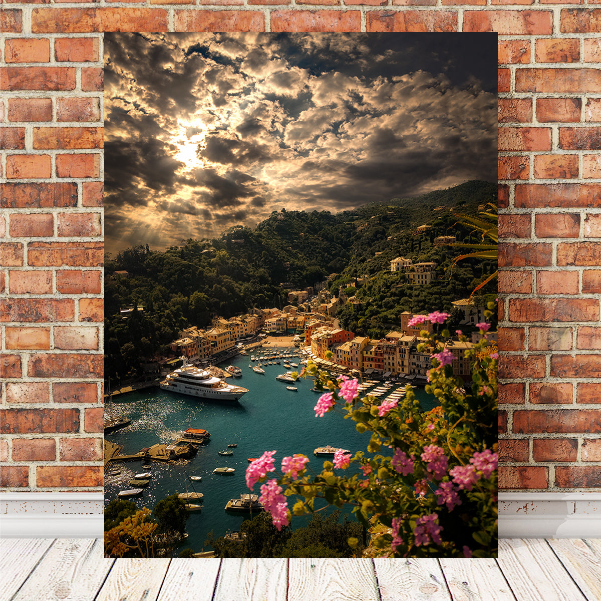 Enzo Romano's Stunning Panorama Of Portofino Wall Art for Home Decor