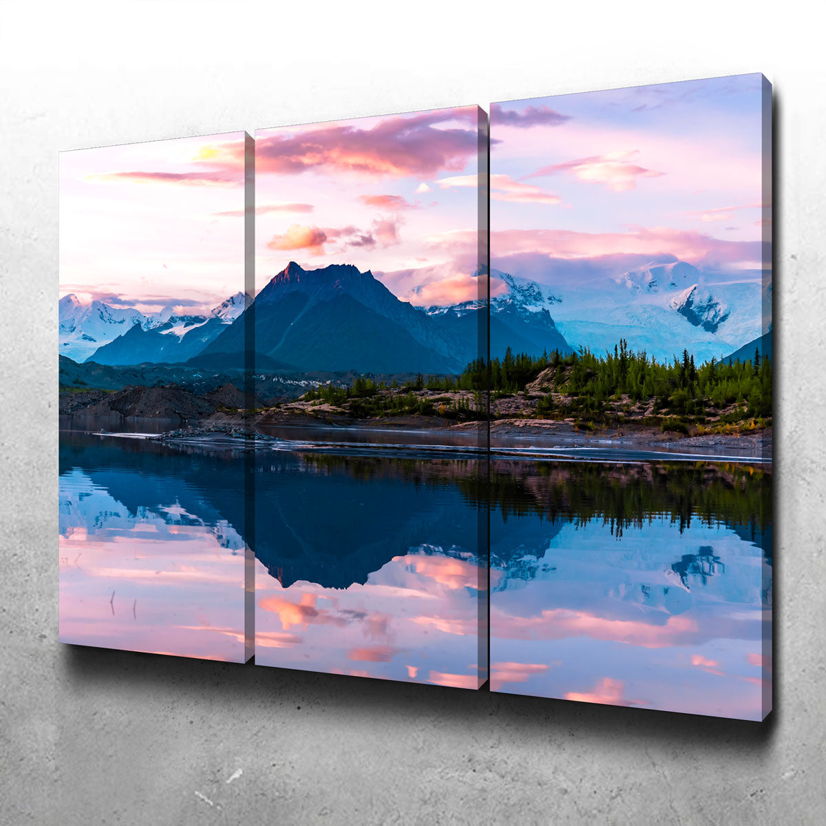 Stunning Glacier Sunset Wall Art by Lucas Moore