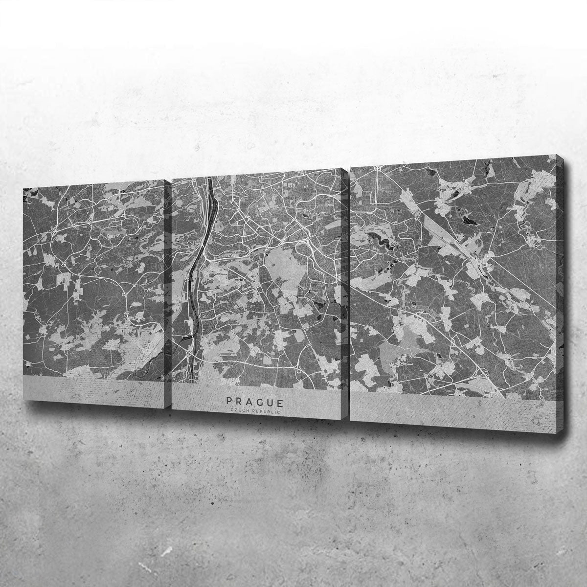 Stunning Prague Map 2 Wall Art for Your Home Decor