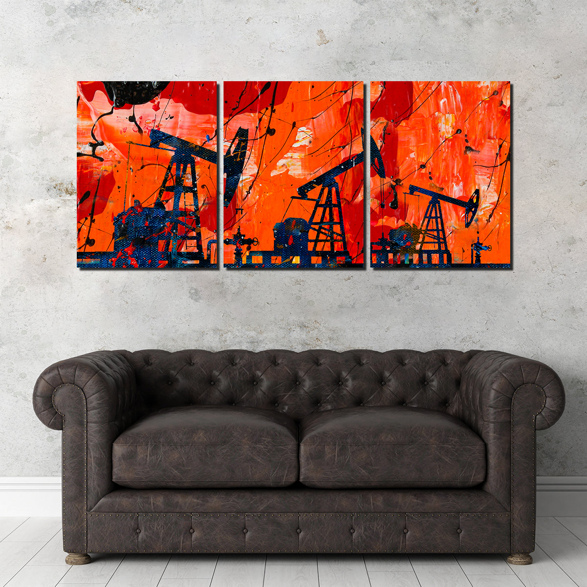 Exquisite Pumpjack Wall Art by Stephen Chambers