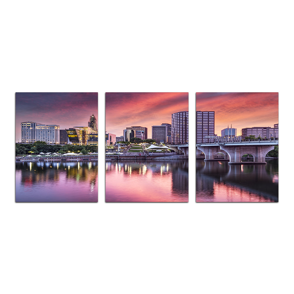 Stunning Hartford Skyline Wall Art - Museum Quality Canvas Print