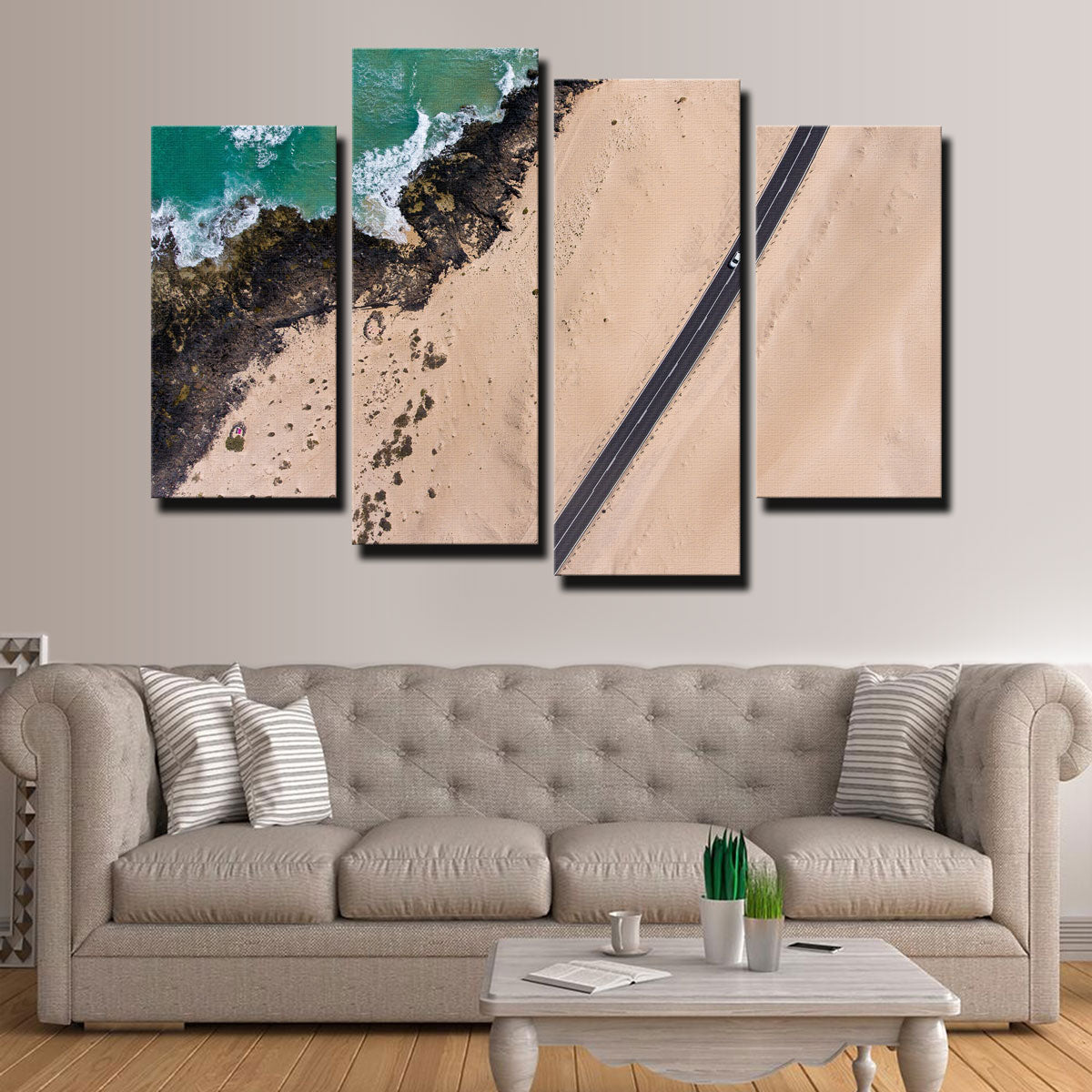 Exquisite Road and Sand Wall Art by Karolis Janulis