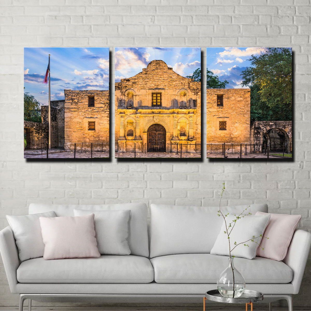 Stunning The Alamo Wall Art - Sustainable Kiln - Dried Pine Frame Canvas