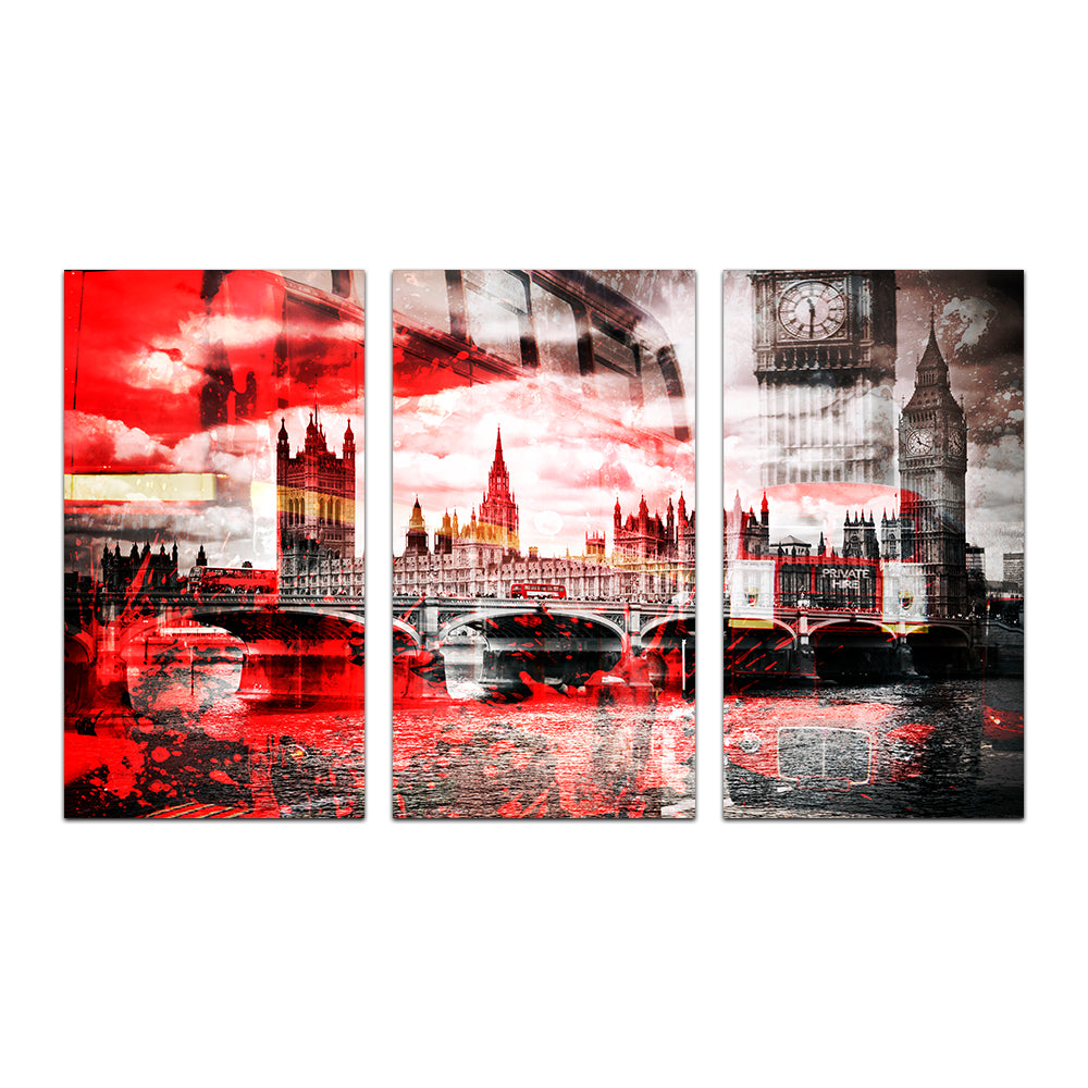 Stunning City Art LONDON Red Bus Composing Wall Art by Melanie Viola