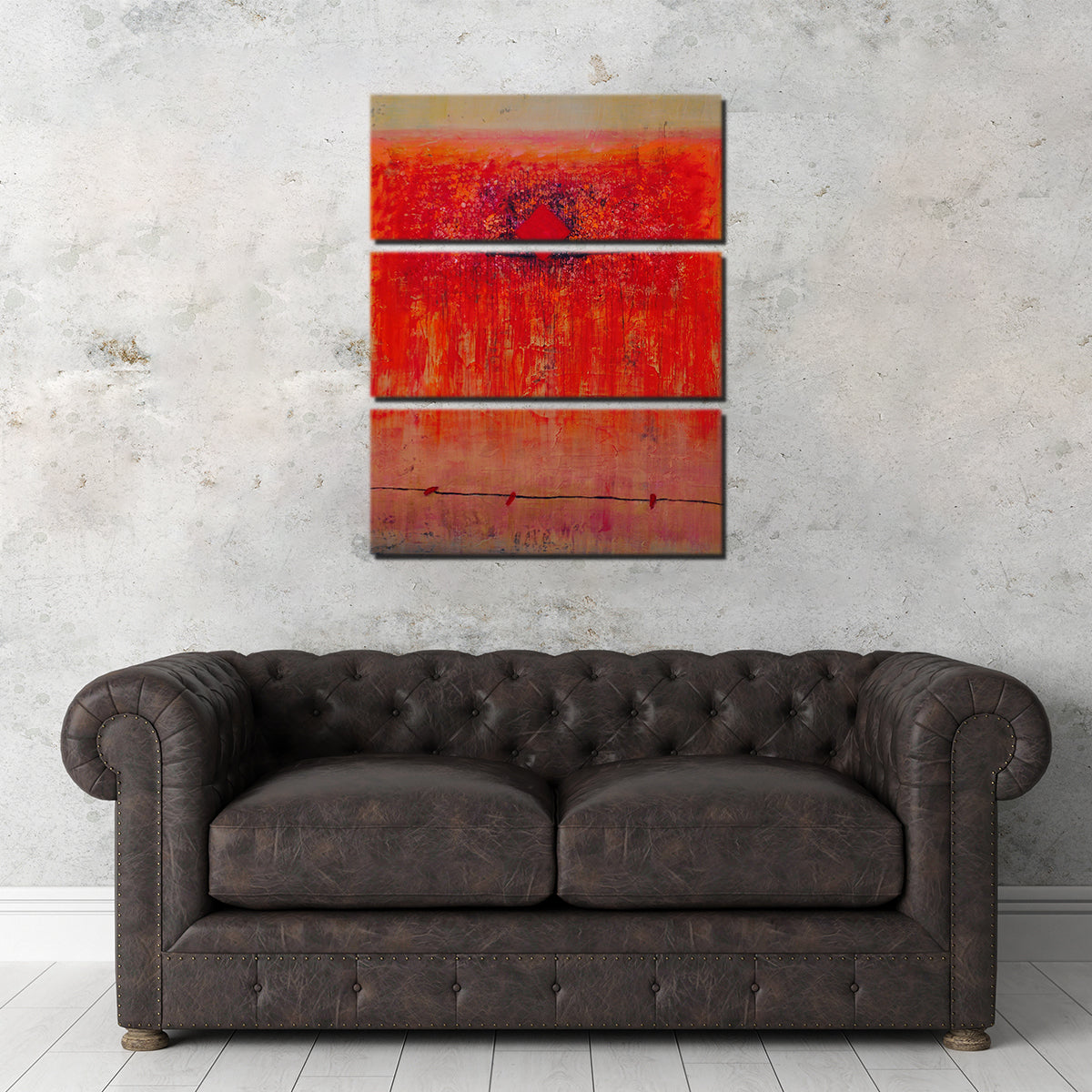 Gorgeous Red Diamond Wall Art by Peggy Hinaekian