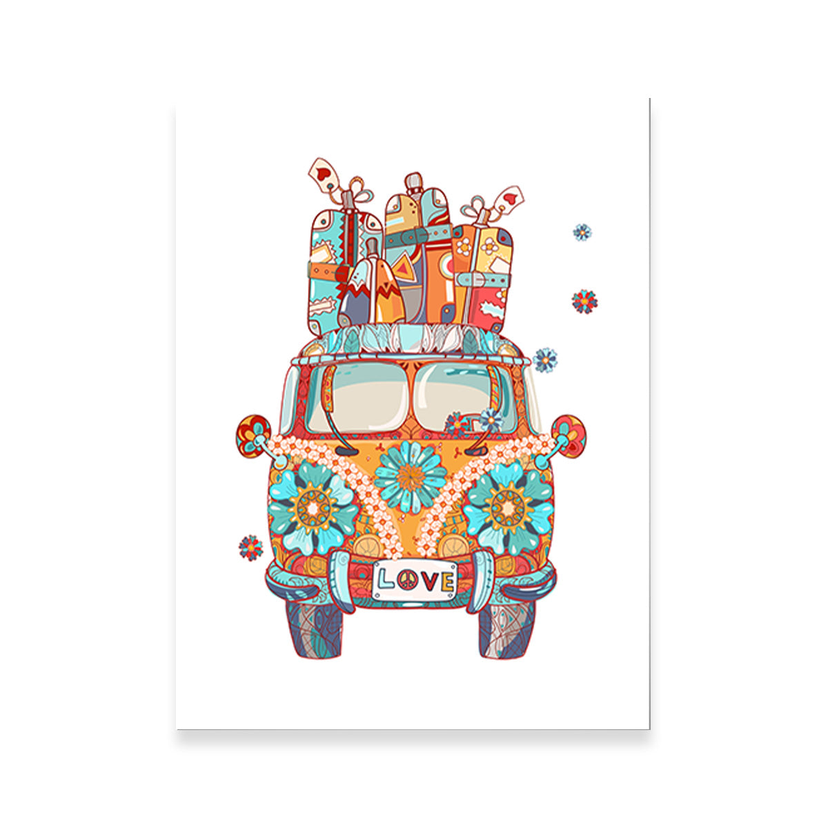 The Enchanting Love Bus Wall Art - Ideal Decor for Your Space