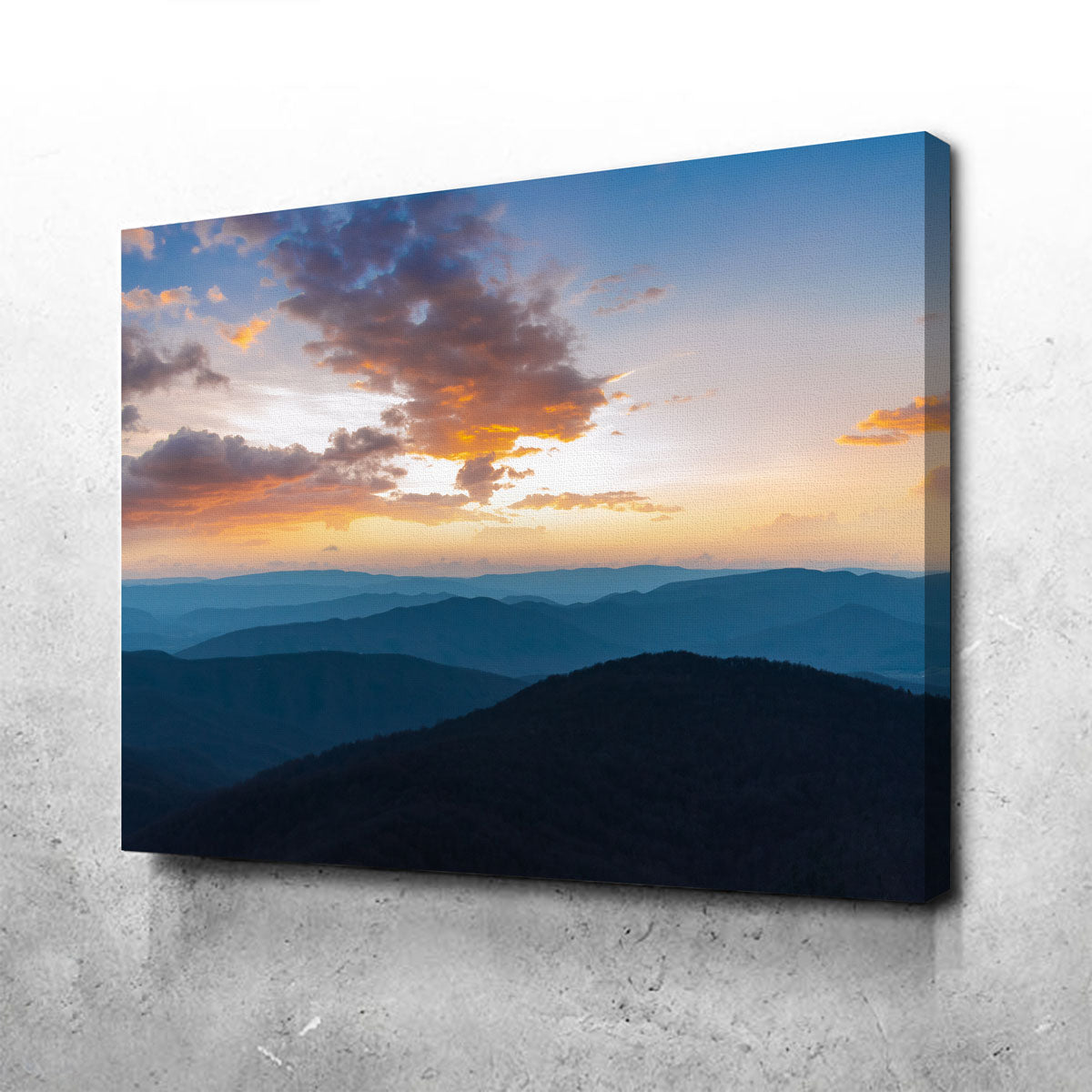 Stunning Blue Ridge Sunset Wall Art by Lucas Moore